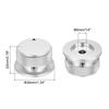 Uxcell Aluminum Potentiometer Universal Volume Tone Control Knob with Arrow Indicator for Silver 2-Piece Knob, 1/4" (6mm) Guitar, 4/5" (34x20mm)