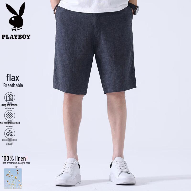 Playboy Men s Linen Casual Capri Pants 2XL