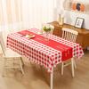 Japanese Style Waterproof Plaid Tablecloth - Oil-proof & Wash-free PEVA for Coffee and Dining Tables