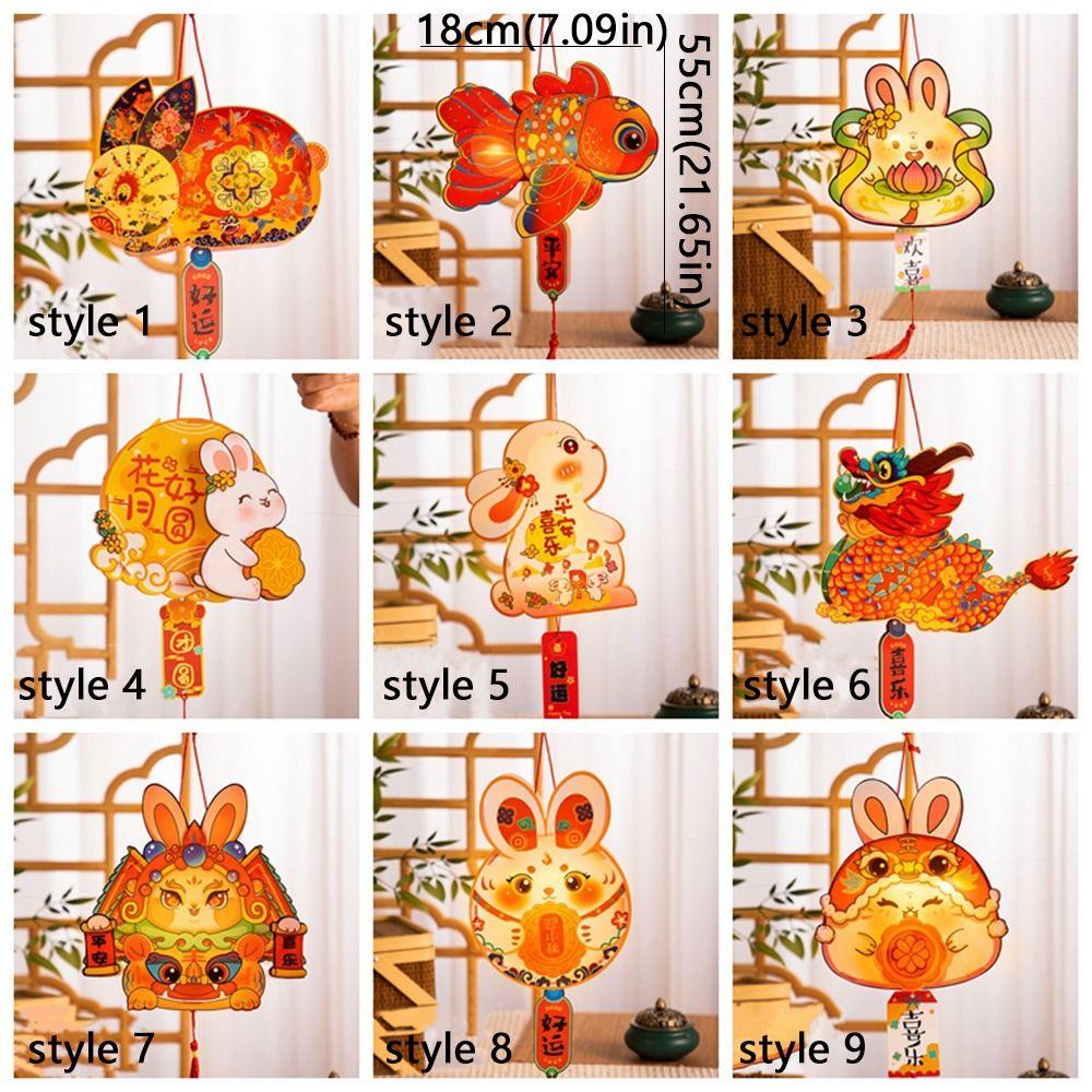 Cartoon Mid-Autumn Rabbit Lantern Chinese Style LED Lantern Toys  Good Luck Gift