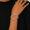 Silver-plated Multilayer Bracelet Minimalist Charm Bracelet Rhinestone Cuff Bracelet  Evening Party