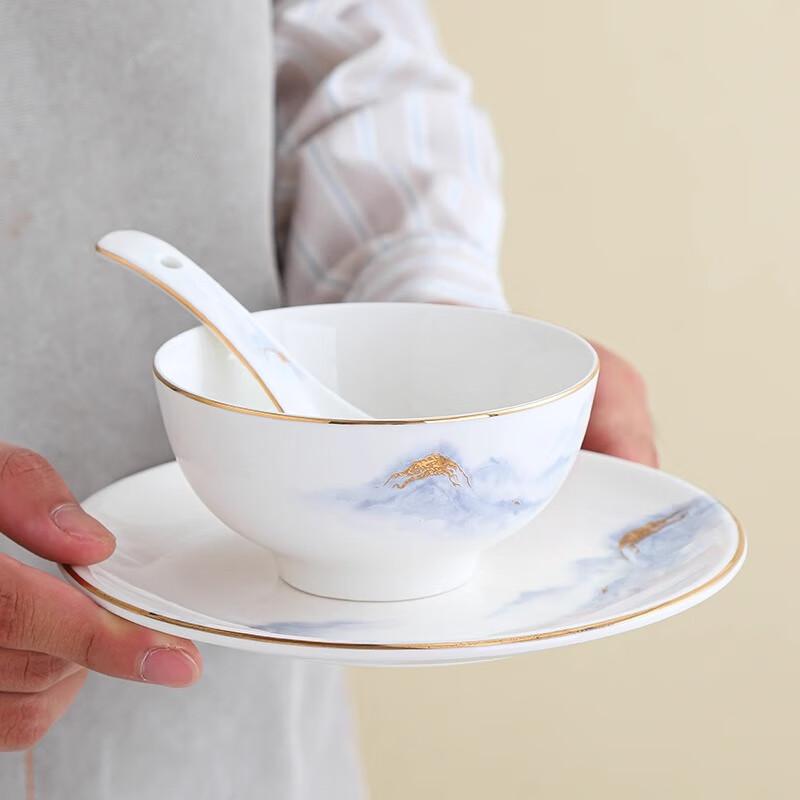 Ceramic Gold Rim Hotel Tableware Set