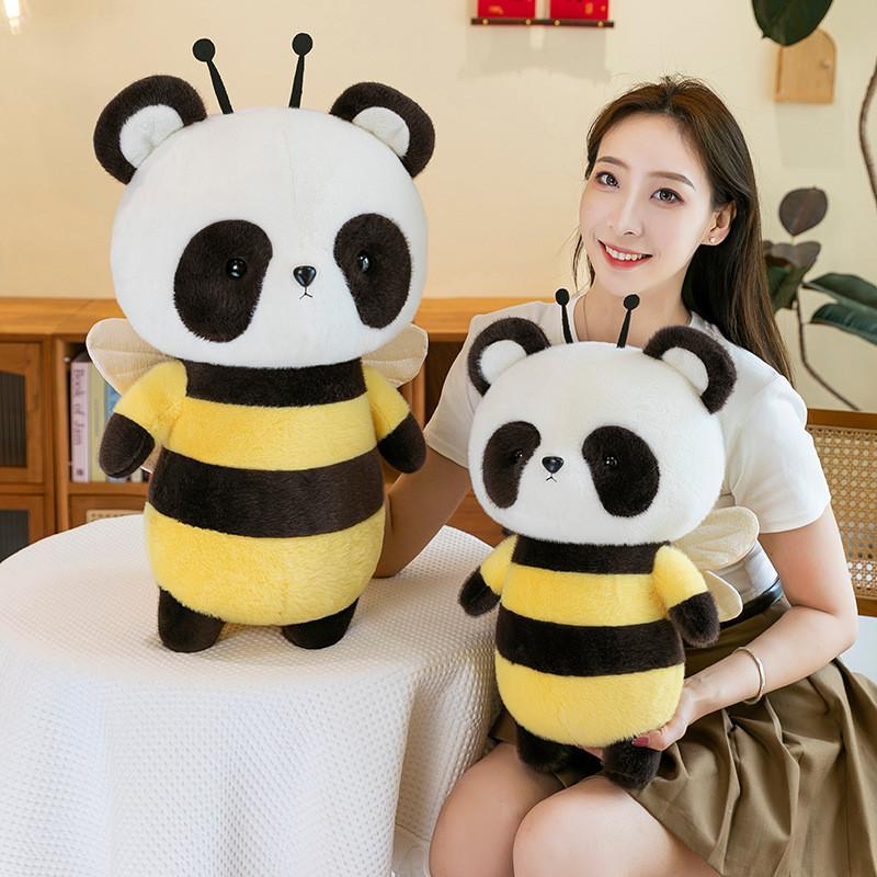 Adorable Bee Panda Plush Toy Soft And Huggable Companion For Kids And Girls