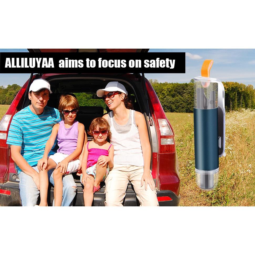Emergency Hammer Car, Belt Cutter Emergency Hammer, Tungsten Steel Head, Spring-Loaded Design, Easy To Carry and Install, Suitable for Most Vehicles