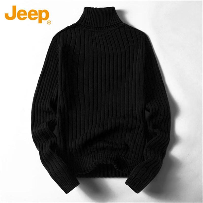 Jeep Men's High-Neck Thermal Knitted Sweater