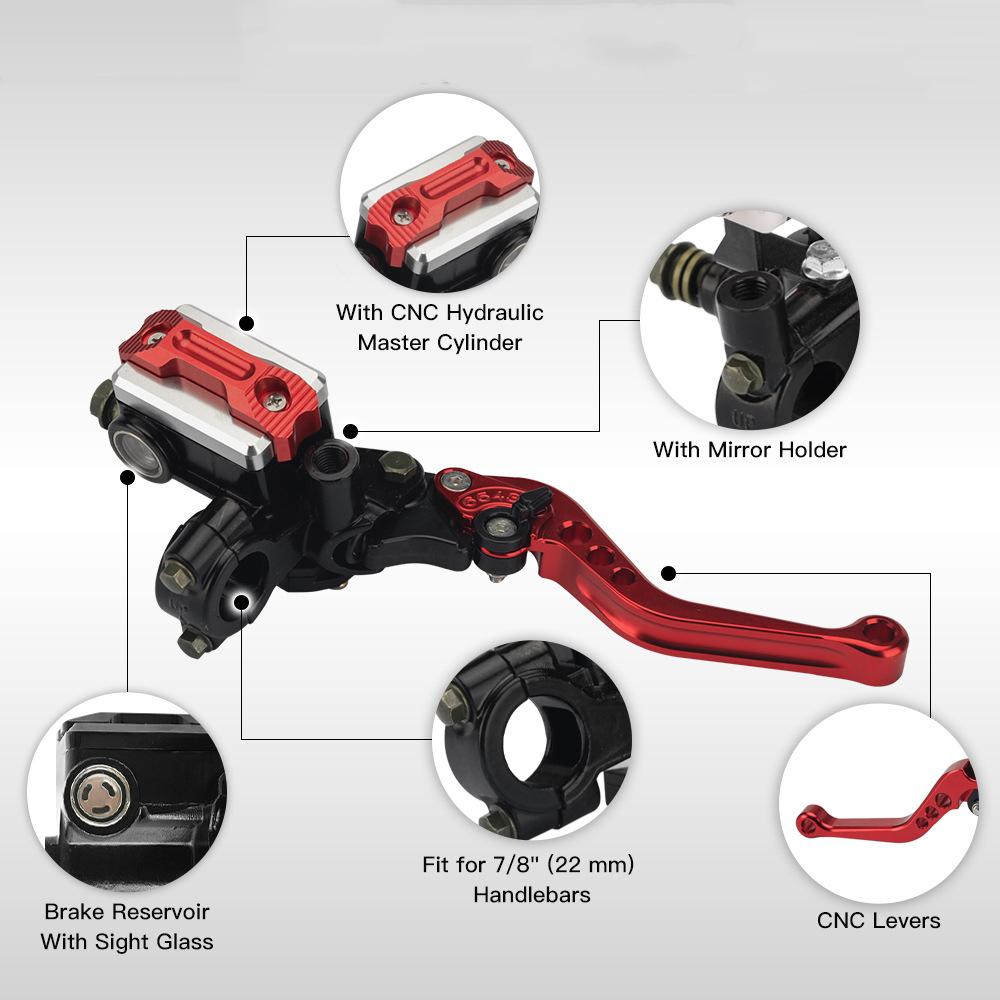 22mm Universal Motorcycle Brake Clutch Levers Hydraulic Front Brake Pump Accessories Lever Motocross Motorcycle Brake Handle