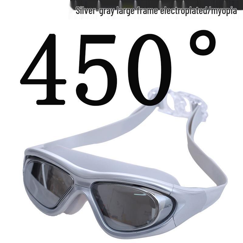 High-Definition Anti-Fog Electroplated Swimming Goggles with Silicone Straps