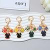 Magic Academy Couple Keychain Hufflepuff Gryffindor Slytherin Ravenclaw Surrounding Uniform Badge Alloy Pendant Creative Package Gift