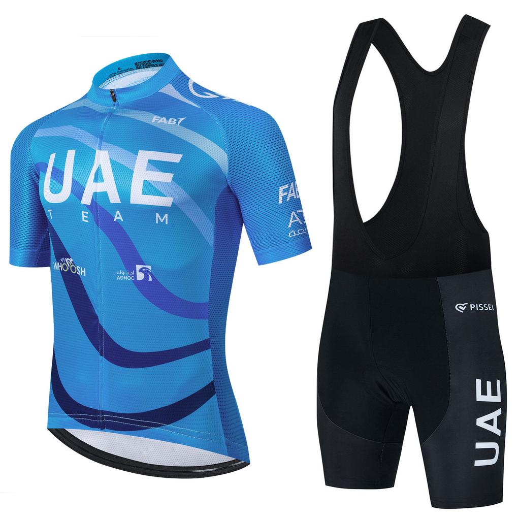 Uae Cycling Jersey Set Summer Men's Ropa Ciclismo Bicycle Cycling Clothing Breathable Mountain Bike Jersey Race Sportswear Suit