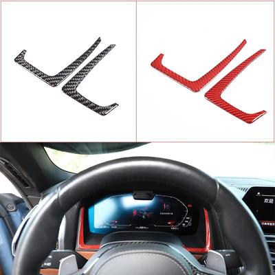 Soft Carbon Fiber Style Car Dashboard Sides Sticker Fit For BMW 8 Series G14 G15 G16 -2023 Auto Interior Accessories
