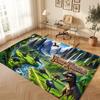 Dinosaur Theme Soft Crystal Velvet Rug Custom Name & Text Print Non Slip Floor Rug for Bedroom Living Room