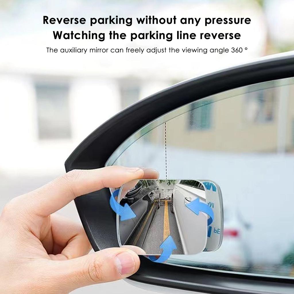 2PC Wide Angle Mirror Car Rearview Mirror Small Round Mirror Blind Spot 360 Degree Car Mirror Auxiliary Mirror Blind Area Mirror