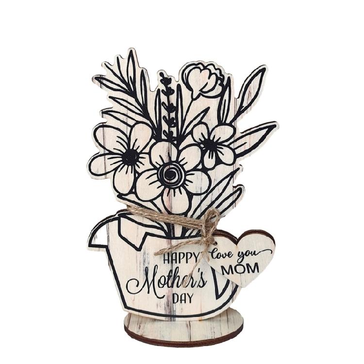 Wood Flower Mom Wood Plate Meaningful Wood Sign Mother Day Grateful Present