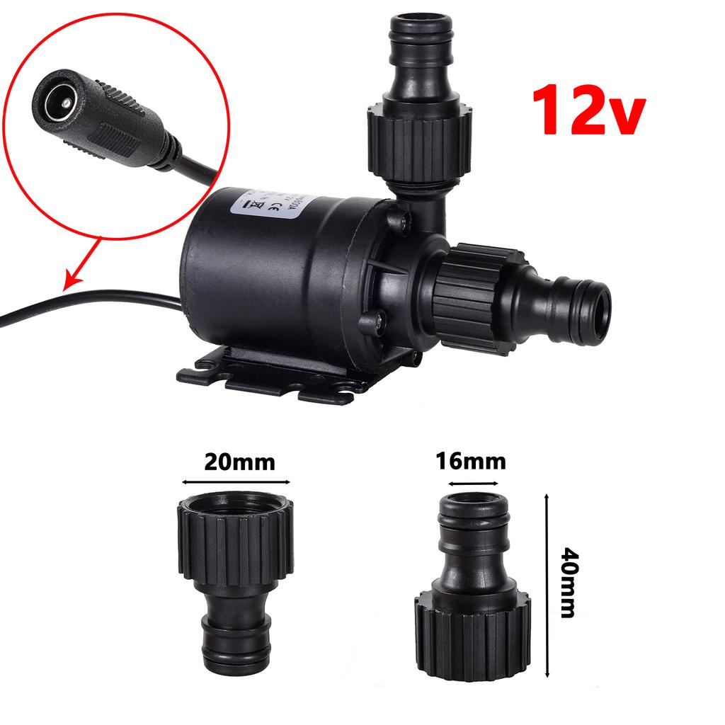 Pompa Wody DC 12/24V Wysokociśnieniowa Ultra Cicha 800L/H Pompa Niskoszumowa Cyrkulacja Wody w Akwarium Mała Pompa Wzmacniająca 1szt.