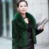 New Womens Winter Autumn Short Section Faux Fur Jackets Man-made Rabbit  Collar Casual  Coats E98