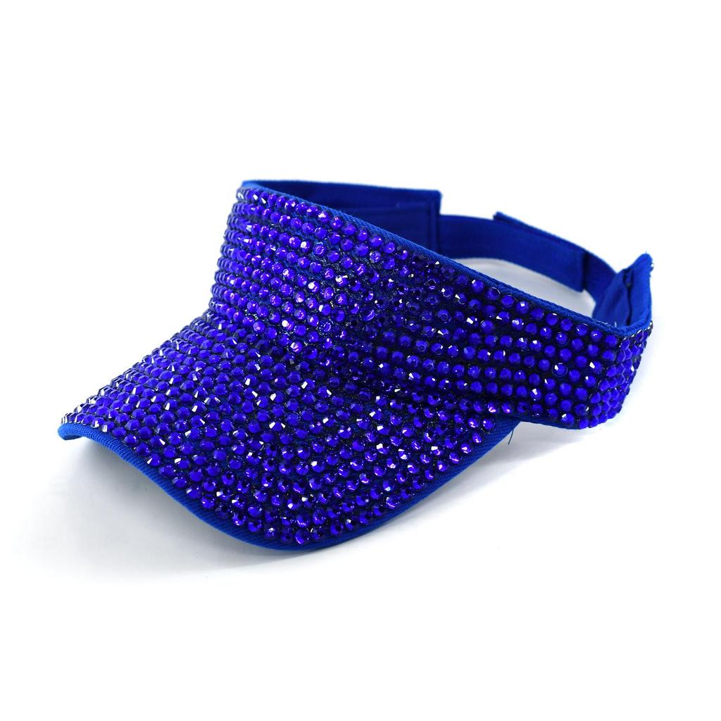 Trendige Strass-Topless-Baseballkappe - Outdoor-Sonnenhut mit Acryl-Diamanten