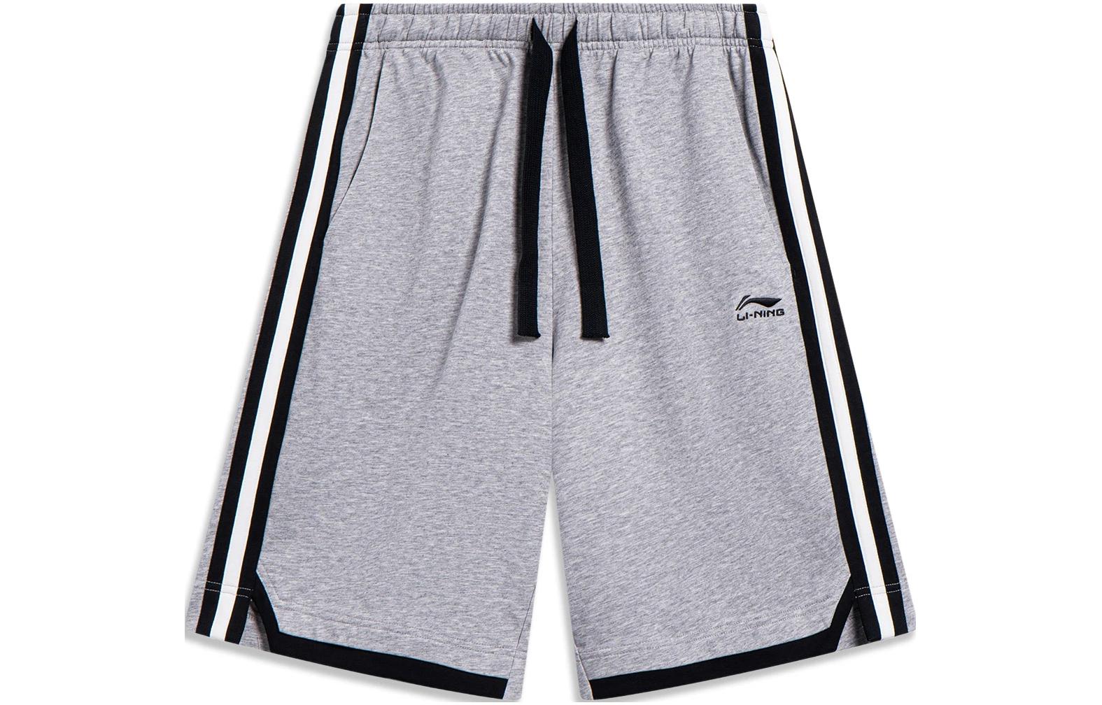 Li Ning Sports Fashion Collection Casual Shorts Men s Heather Gray AKST639-4 L