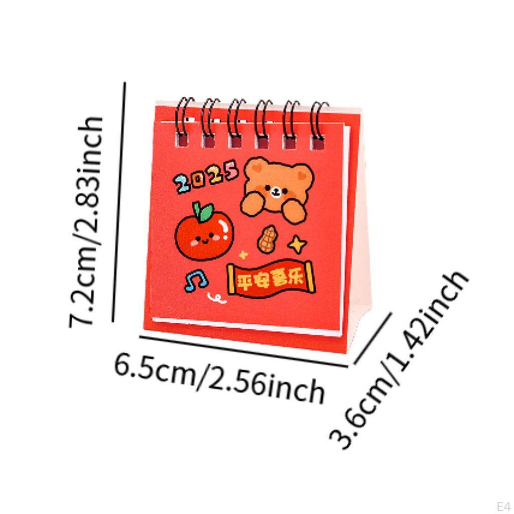 Standing Desk Calendar Flip Adorable Planning Organizing Year Mini