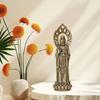 2.4In Solid Pure Brass Buddha Small Ornament Figurines Antique Copper Guanyin Sleeping Buddha Statue Desk Decorations Home Decor