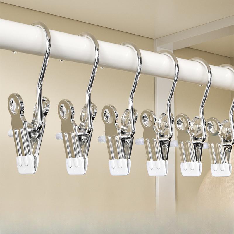 Multifunktionaler Hosenclip aus Edelstahl für den Haushalt, Kleiderschrank, Kleidungsaufbewahrung, Hut- und Sockenclip, keine Spur, Haken, Wäscheklammer