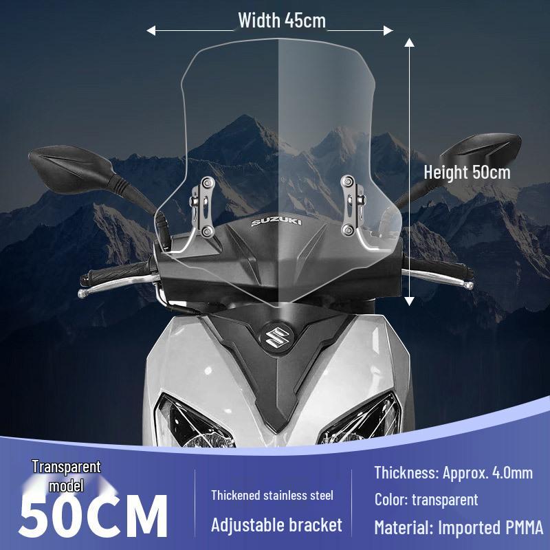 Windshield Glass for Suzuki UY125, Haojue AFR, and Qianjiang Hong Scooters
