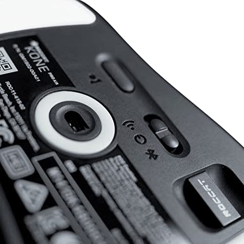 ROCCAT Gaming Mouse Kone Pro Air Wireless 2.4GHz/Bluetooth White/White Optical/19K/Optical Switch/Side Button/Lightweight 75g/PTFE/Reflex/RGB German D