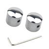 2Pcs Metal Guitar Tone Volumes Knob Replacement Potentiometer Control Knobs Electric Guitar Bass Dome Knobs with Hole