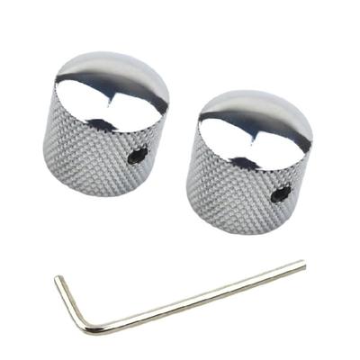 2 Pezzi Manopole Metalliche per Tono e Volume Chitarra Potenziometro di Ricambio Manopole di Controllo Chitarra Elettrica Basso Manopole a Cupola con Foro