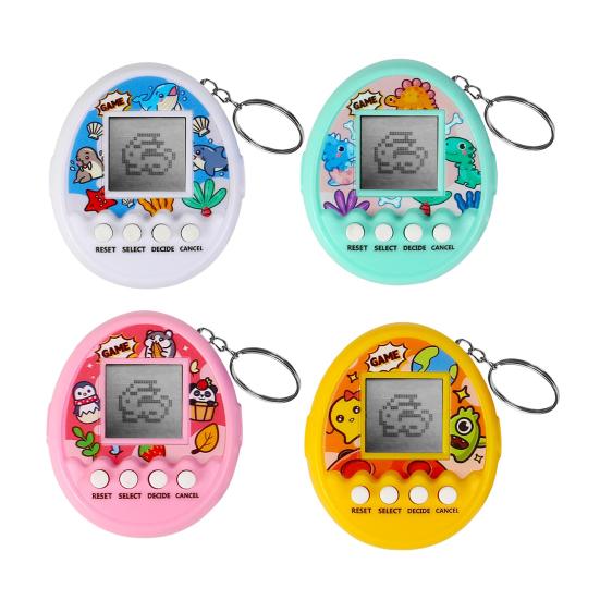 Elektronische Haustiermaschine Niedliche Muster Interaktiv Mini Virtuell Nostalgie Hand-Auge-Koordination ABS Füttern Haustiere Spiel Schlüsselanhänger Kindergeschenk