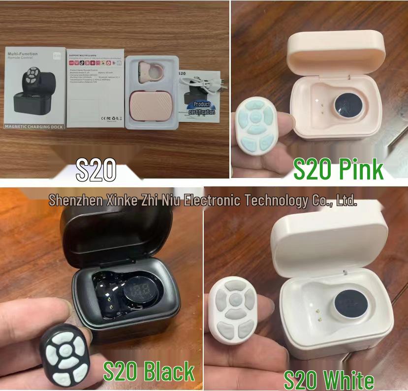 Multifunctional Bluetooth Remote: Music Switch, Page Turn, Auto-Liker, Photo Capture, Zoom & Focus
