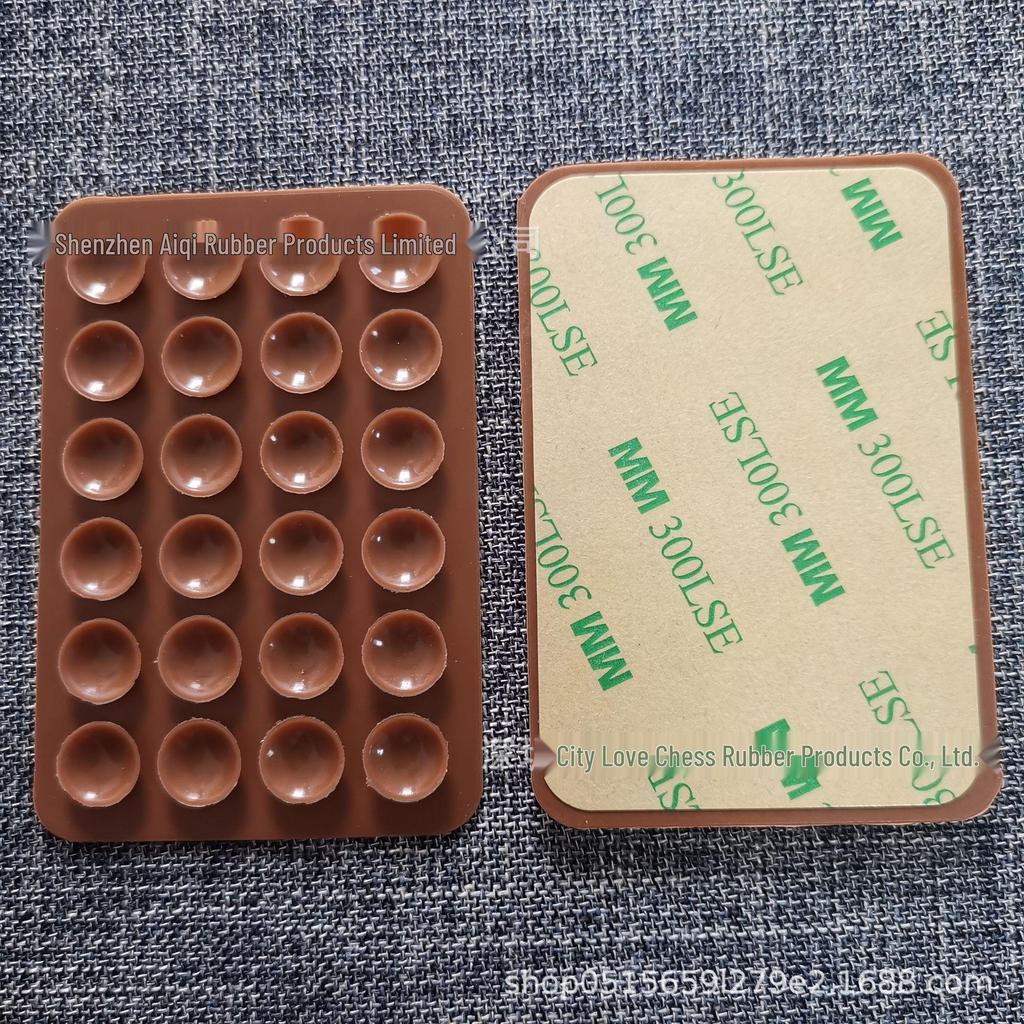 10g Thickened Silicone Mobile Phone Suction Cup Sticker - 24 Square Suction Cups, Compatible with Leather Cases