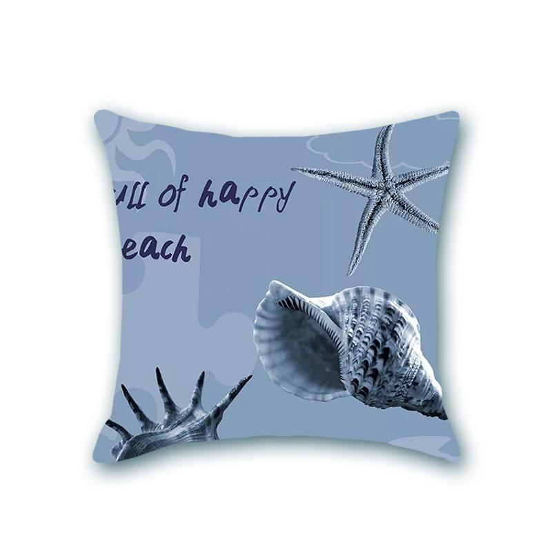 Retro Ocean Series Imitation Super Soft Pillow Cover Octopus Starfish Cushion Sofa Nap Bedside Pillow