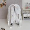 Schoolbag1011 New Trendy Fashion Backpack Korean Version Sweet and Cute Backpack Harajuku Style Foreign Style Embroidered Student Schoolbag