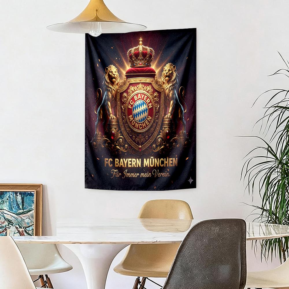 Champion Fc Bayern Mnchen Wall Decor Tapestry Art For Pet Memorial Birthdaywedding Party Backdrop Family Gift