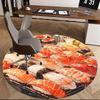 1pc Anime Design Sushi Roll Round Carpet Office Chair Mat, Non Slip Rug for Home Decor, Living Room, Bedroom, Game Room, Gift