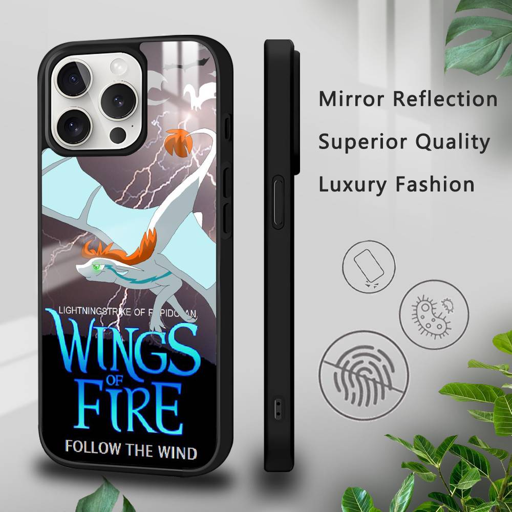 

Dragon W-Wings of Fire Phone Case For iPhone 16 15 14 13 12 11 Pro Xs Max Mini Plus Celulares Hard Funda iPhone14promax