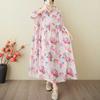 A Niche Yunjin Yarn Cotton Linen Printed Dress