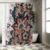 Elegant Floral Pattern Shower Curtain Adds Artistic Charm to Your Bathroom Decor Waterproof Polyester Fabric  Easy-Clean