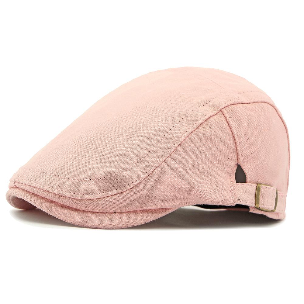 Cotton Cap Men's Beret British Vintage Forward Cap Women's Peaked Cap