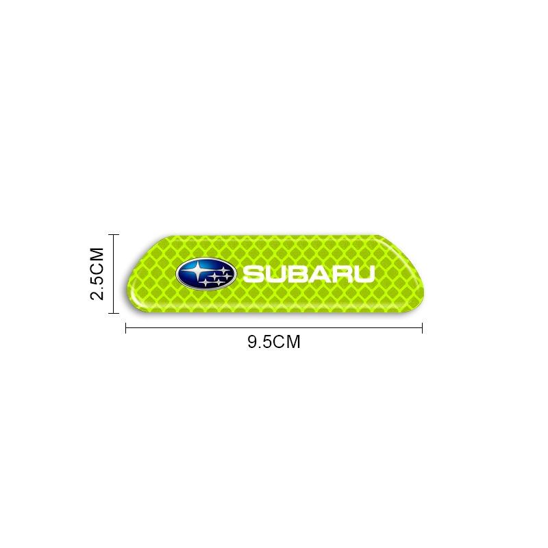 4PCS Car Door Safety Warning Reflective Mark 3D Sticker Car Accessories For Subaru WRX STI Forester Tribeca Levorg Impreza XV Outback