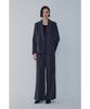 Bobeu Back Lettering One-Pleat Wide Pants_Charcoal 7156230003