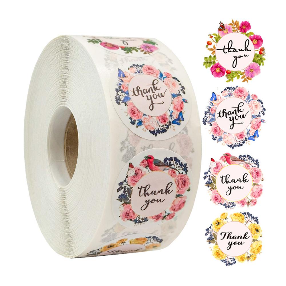 100-500pcs Heart Thank You Sticker Wedding Party Festival Favors Paper Sticker Decorative Envelope Package Seal Sticker Stickers