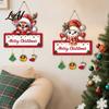 Christmas Gift for Friends Winter Wooden Hanging Sign Elk Snowman Decorative Plaque Indoor Festive Wall Crafts Door Sign Holiday Party Home