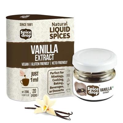 Spice Drop Vanilla Paste | For Milk, Shakes, Lassi, Sweets, and Desserts | Vegan | Non-GMO| Non-Alcoholic | 20ML For 20-25 Glasses