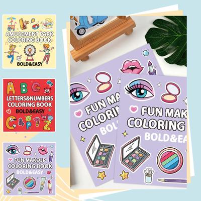 Coloring Book, Coloring Book, 40 Sheets Of Food, Fruit, Cartoon Pattern, Children Over 4 Years Old Coloring Book,Excluding Pigments,1PC
