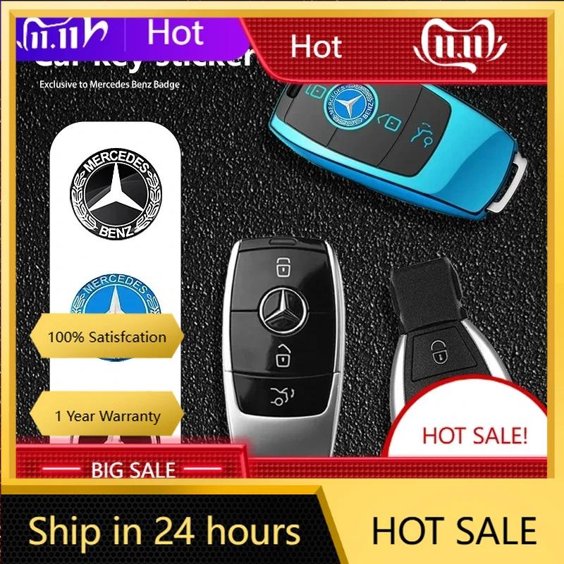 C200 E200 Für Mercedes Benz Auto Emblem Abzeichen Aufkleber Auto Steuer Schlüssel Logo Dekoration Für Mercedes Benz AMG W204 W203 W205 W206