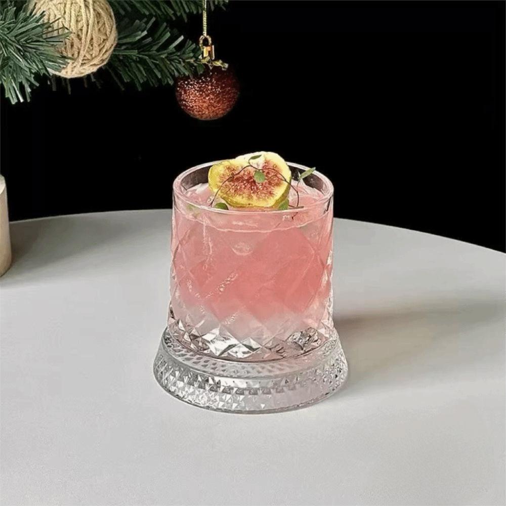 360 Degree Rotating Glass Wine Glass Glowing Base Drinking Glasses Unique Beer Cup Party