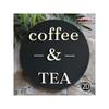 Round Metal Coffee Tea Wall Art Sign Decor for Living Room Bar Kitchen