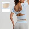 2026 New Summer Breathable Yoga Wear Tops Women Outdoor Running Sports Fitness Wear Short Sleeves