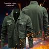 Men's Heavy-Duty Cotton Workwear Set: Anti-Scald, Wear-Resistant, Ideal for Welding and Construction Labor Protection.